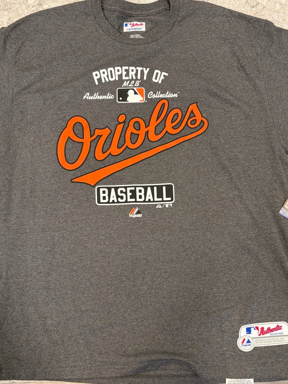 Baltimore Orioles Majestic NWT Gray T-Shirt-XL